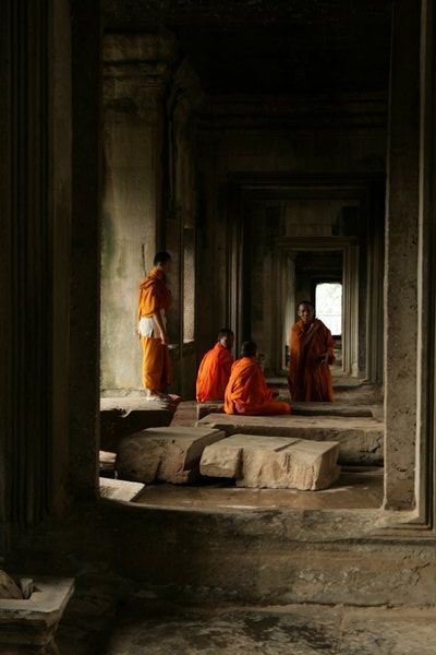 Boeddhistische monniken een dagje uit