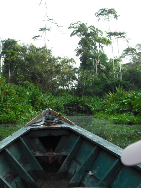 On the canoe
