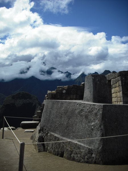 The sun dial in Machu Picchu