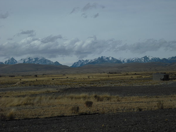 View from the bus of the Bolivian countryside