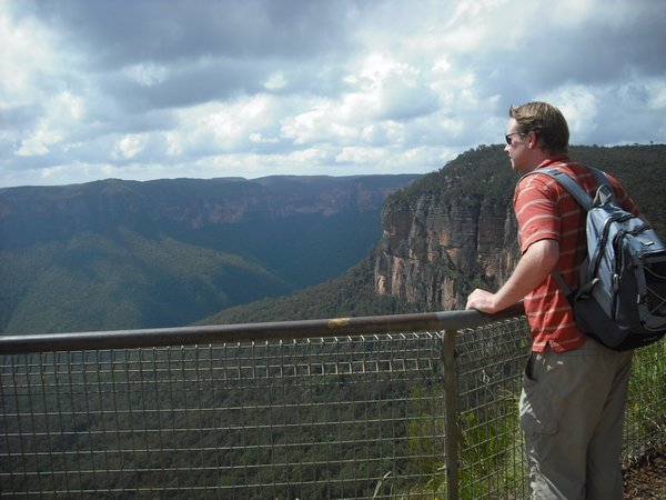 Enjoying the views in the blue mountains