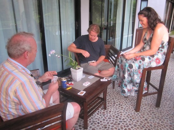 Playing cards on Christmas day