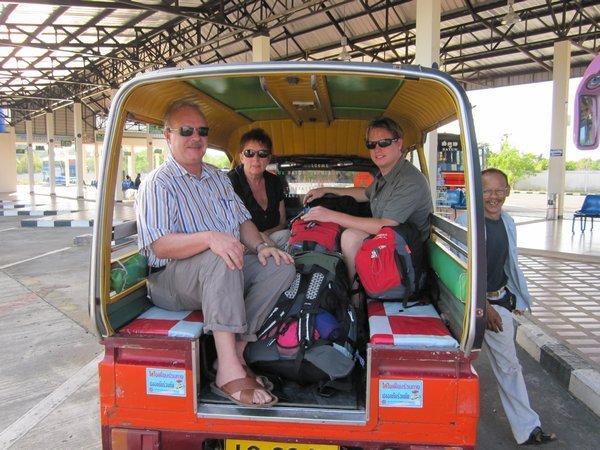 The Counets in the tuk-tuk