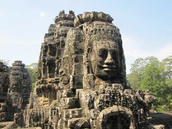 Some of the stunning sculptures in the Bayon temple
