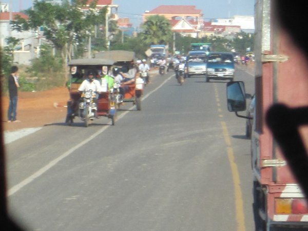 Normal view on a Cambodian road