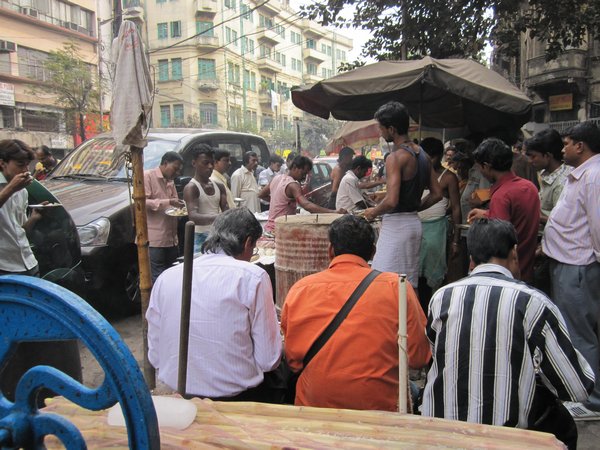 Busy street vendor 