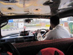 Inside the Ambassador Taxi