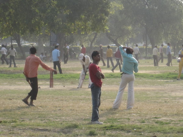 Locals enjoying a friendly game of cricket