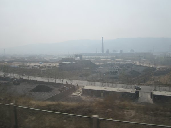China from the window of our train