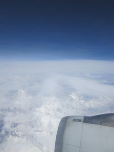 Flying over the Himalayas