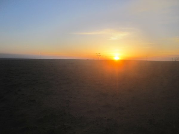 Sunset in the Gobi Desert