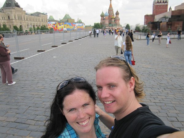 Self portrait in front of St. Basil