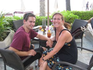 drinks at the Moana Surfrider
