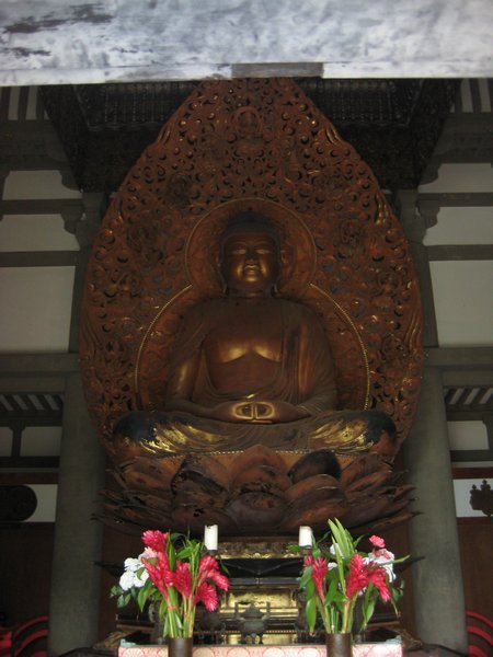 A giant bronze Buddha
