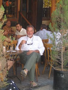 Drinking coffee in Damascus