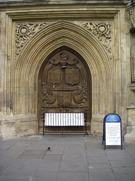 Bath Cathedral door