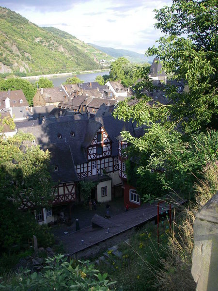 View of Rhein and Bacharach town