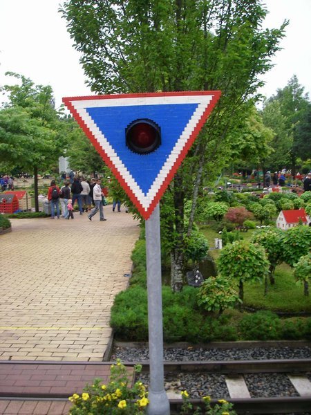 Lego Yield Sign