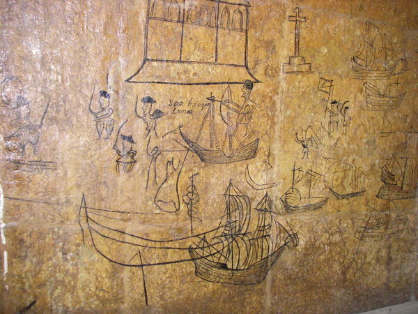Portuguese wall drawings in Fort Jesus