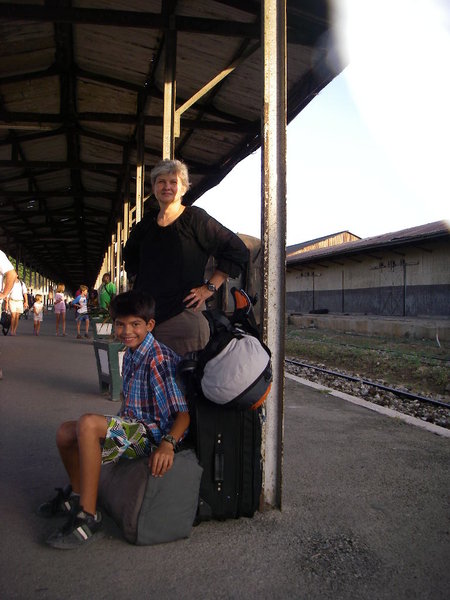 W.. and E.. at Mombasa Train Station