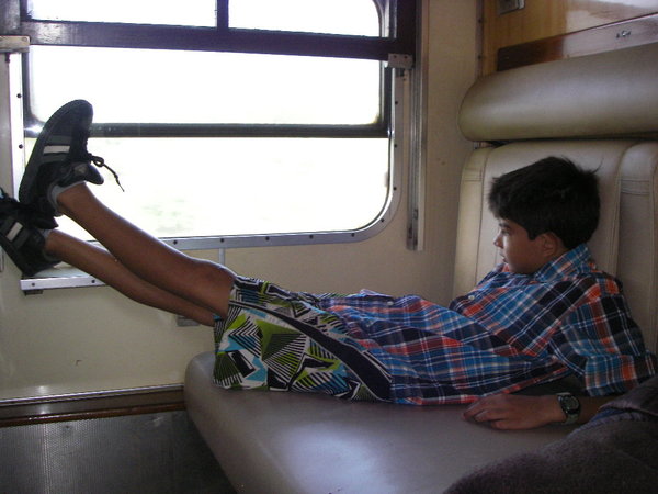 Sleeper compartment on train