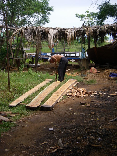 Boat building by hand