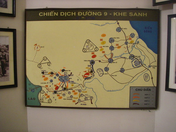 Map of DMZ area with Khe Sanh near centre