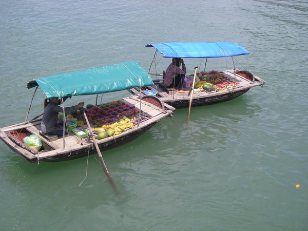 Fruit sellers on the water
