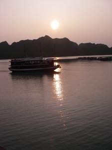Sunset in Halong Bay
