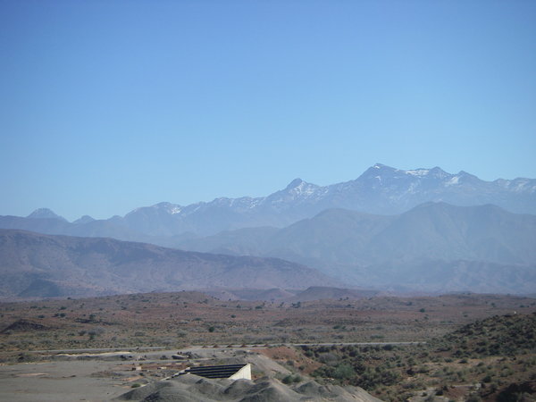 Snow capped peaks of Jebel Toubkall