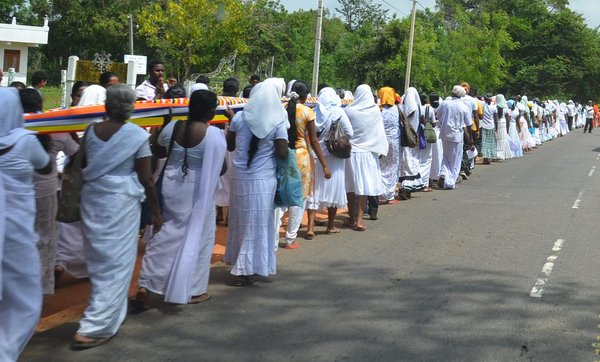 Budhist Flag Procession from Kandy to Anuradhapura before vesak