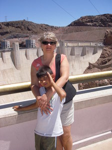 W.. and E.. at the Hoover dam
