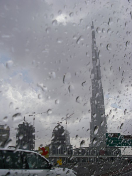 Raining in Dubai