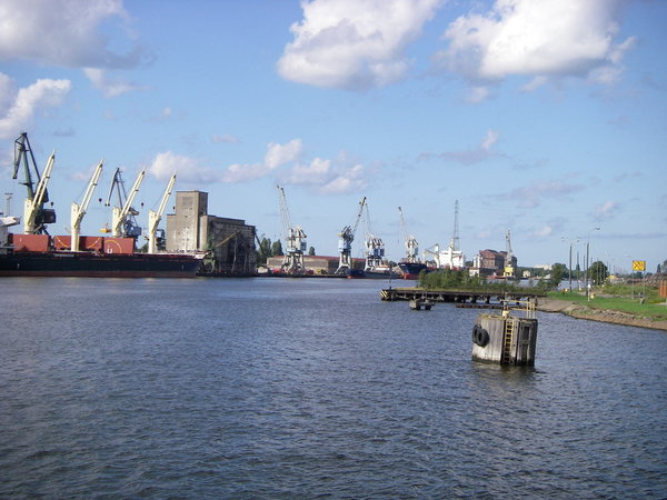 Industrial ships at Gdansk Port