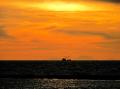 Shrimpboat at sunset