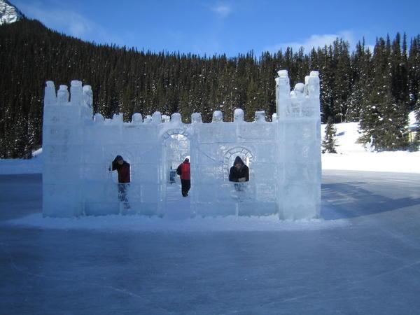 Ice castle on the lake 1