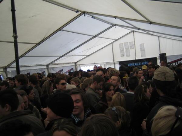 It was packed in the marquee