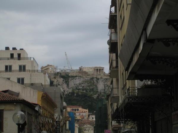View from outside our hotel of The Acropolis