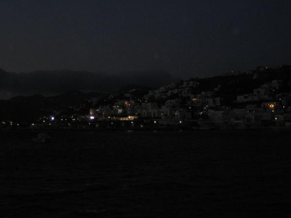 Mykonos at night