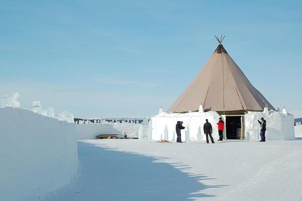 Tent outside of Ice hotel