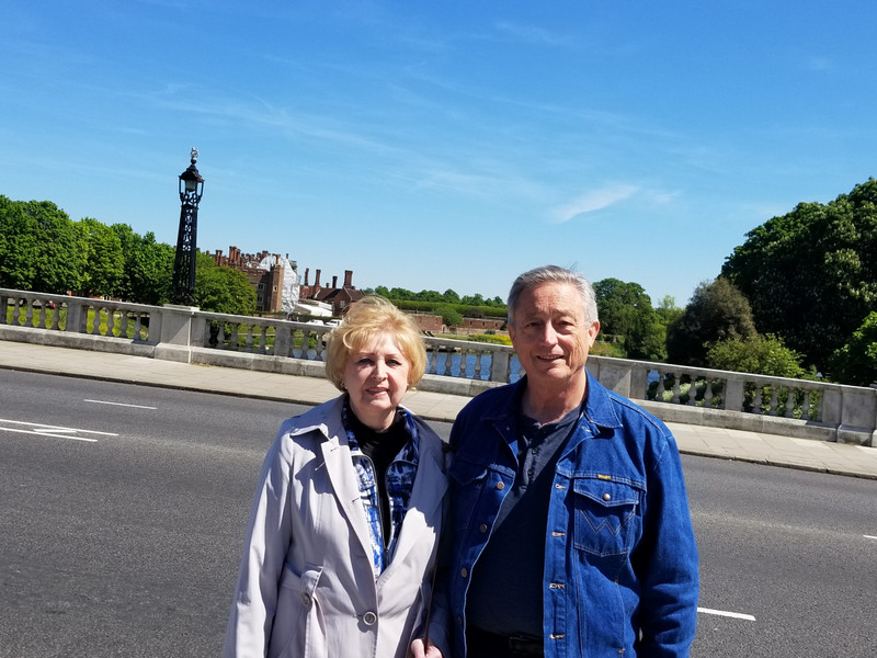 On the bridge over the Thames
