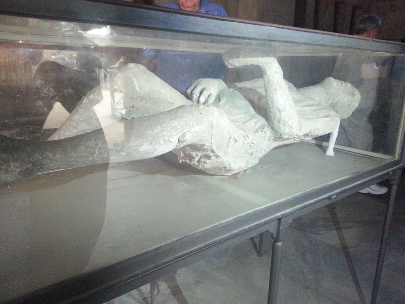 One of the plaster casts of those found.