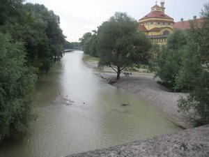 River near the German Museum, Munich
