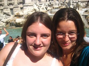 Kari and Me at the Trevi Fountain