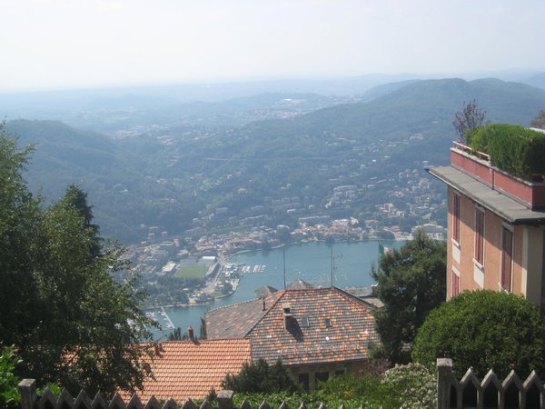 Lake Como from the top of the Funicular