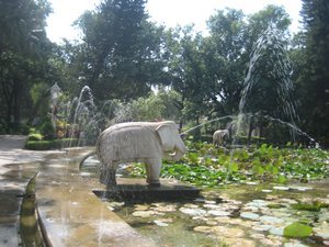 Park with Elephant fountain