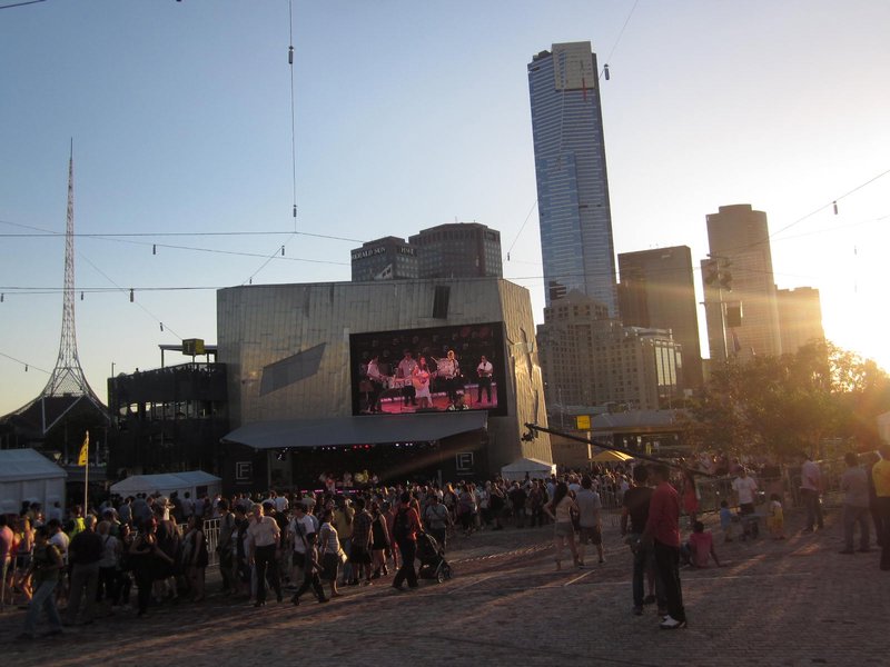 Federation Square on New Year's Eve
