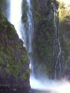 Waterfalls on Milford Sound