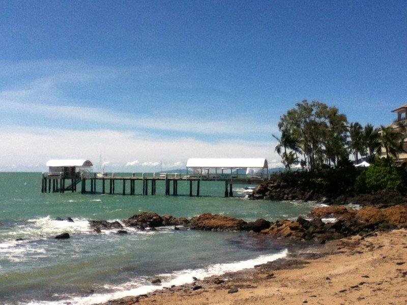 Beach pier in sunshine