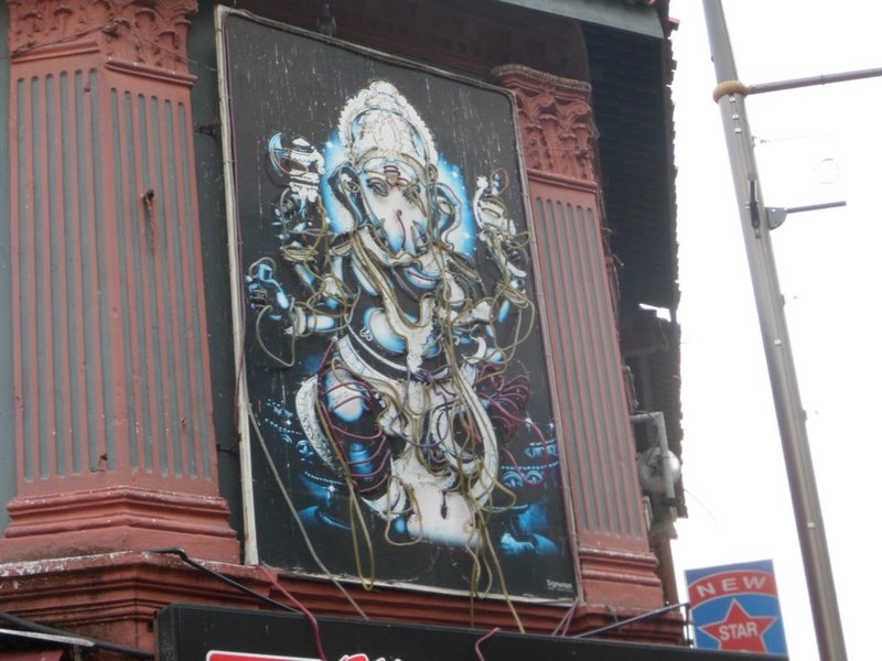 Ganesh mural in Little India